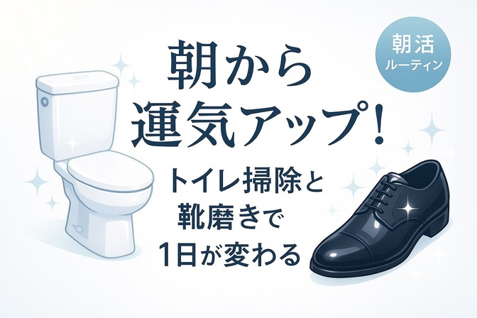 🌅「朝活」トイレ掃除と靴磨きで朝スッキリ！