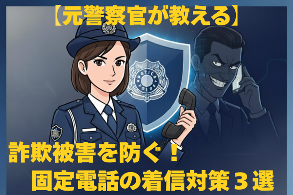 【元警察官が教える】詐欺被害を防ぐ！固定電話の着信対策３選