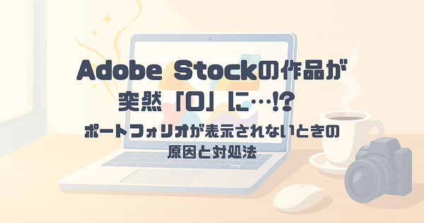 Adobe Stockの作品が突然「0」に…!? ポートフォリオが表示されないときの原因と対処法