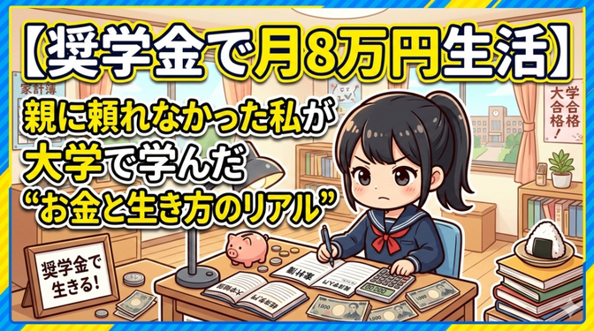 【奨学金で月8万円生活】 親に頼れなかった私が大学で学んだ“お金と生き方のリアル”