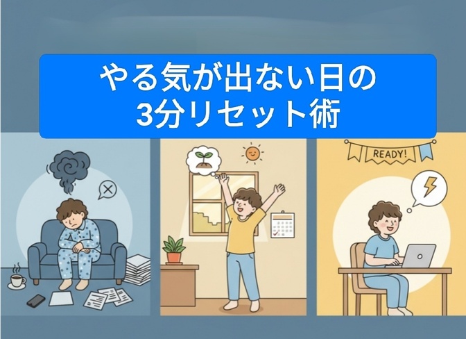 やる気が出ない日の3分リセット術