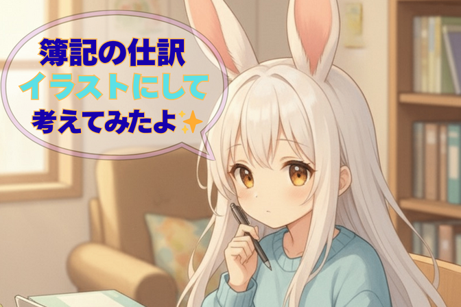 簿記の仕訳、イラストにして考えてみたよ✨