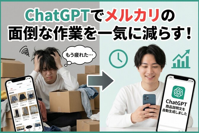 「もう疲れた…」を卒業！ChatGPTでメルカリの面倒な作業を一気に減らす実践ノウハウ