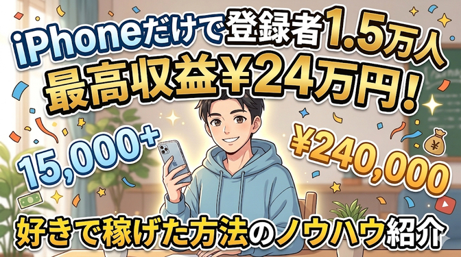 【iPhoneだけでYouTube収益化】好きなことを仕事にできたグルメチャンネル成長記