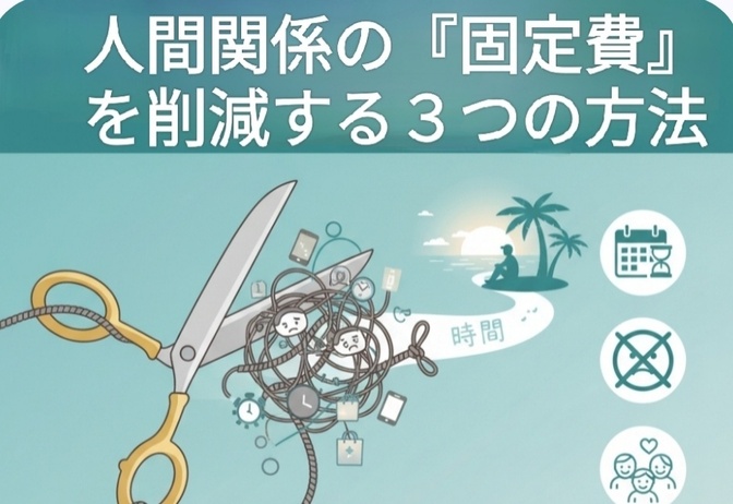 人間関係の『固定費』を削減する３つの方法