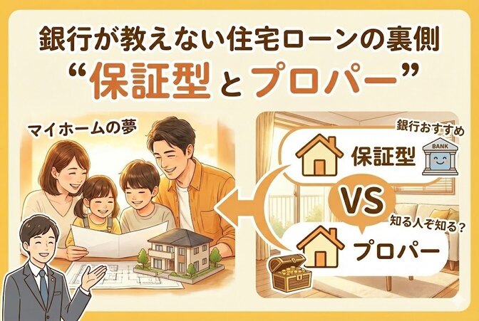 銀行が教えない住宅ローンの裏側　“保証型 VS プロパー”