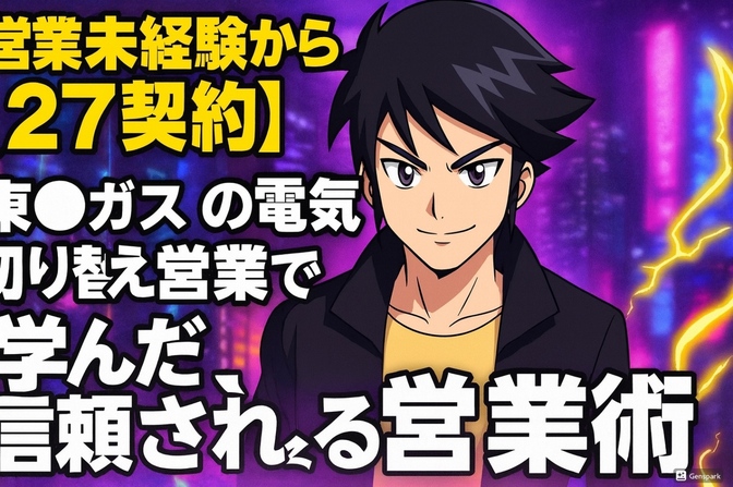 【営業未経験から27契約】東◯ガスの電気切り替え営業で学んだ“信頼される営業術”