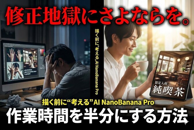 【画像編集】修正地獄にさよならを。NanoBanana Proで作業時間を半分にする方法