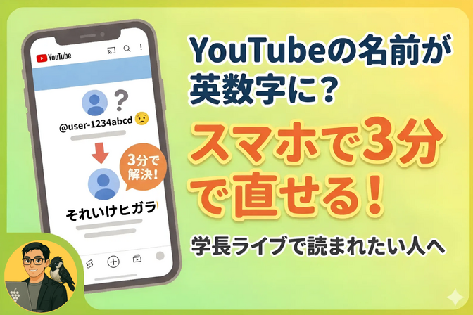 スマホで簡単！学長ライブで英数字になった名前の直し方