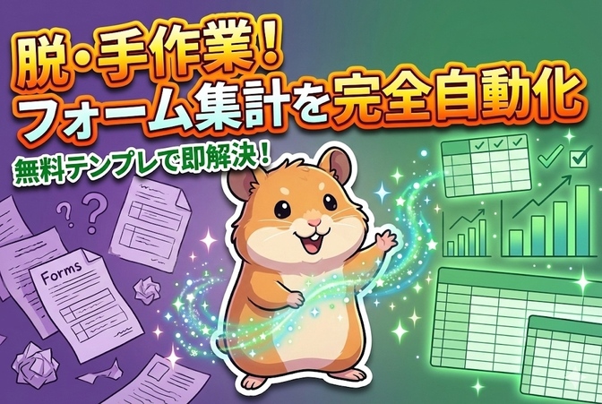 Googleフォームの集計が面倒？スプレッドシートで自動集計する無料テンプレ公開！
