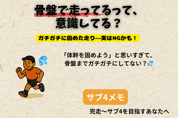 【010】骨盤で走ってるって、意識してる？～完走からサブ4を目指すあなたへ～