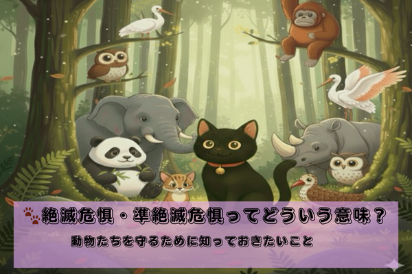 🐾 絶滅危惧・準絶滅危惧ってどういう意味？動物たちを守るために知っておきたいこと