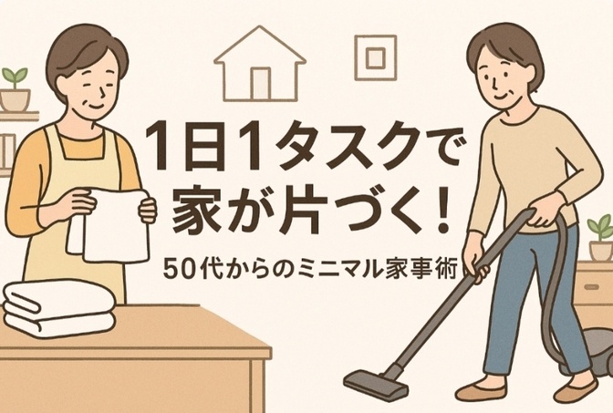 1日1タスクで家が片づく！50代からのミニマル家事術