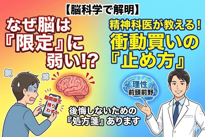 【精神科医解説】なぜ私たちは「期間限定」に抗えないのか？脳科学で解く衝動買いの正体と対策