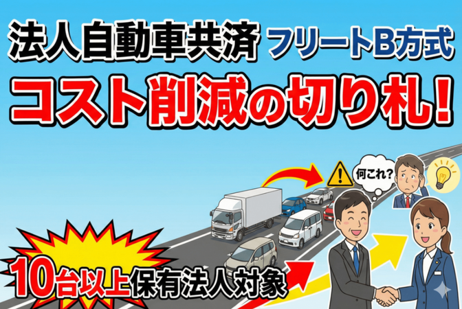 あなたの会社の自動車保険料を安定化させる「法人自動車共済 フリートB方式」とは