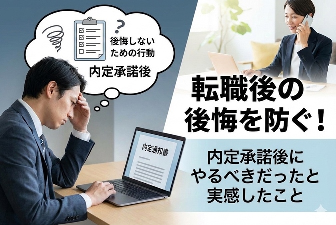 （体験談）転職後の後悔を防ぐ！内定承諾後にやるべきだったと実感したこと