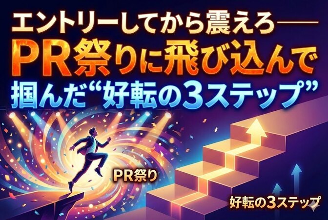エントリーしてから震えろ──PR祭りに飛び込んで掴んだ“好転の3ステップ”