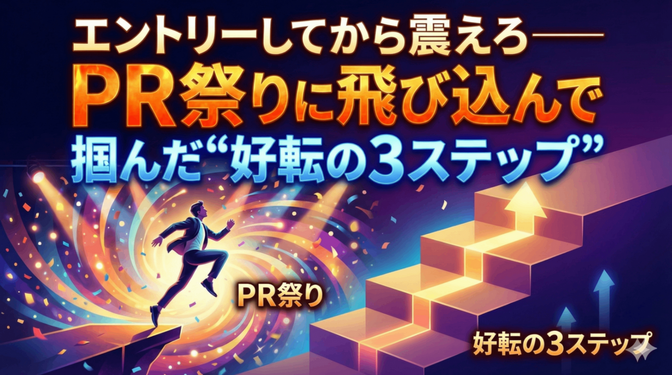 エントリーしてから震えろ──PR祭りに飛び込んで掴んだ“好転の3ステップ”