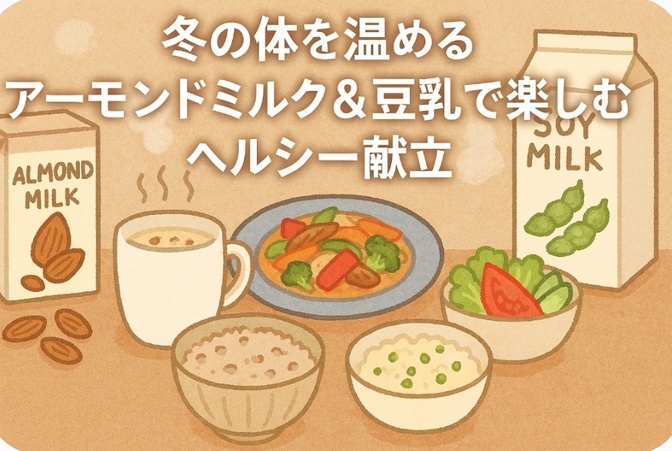 冬の体を温める。 アーモンドミルク＆豆乳で楽しむ ヘルシー献立
