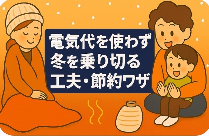 電気代を使わず冬を乗り切る工夫節約ワザ