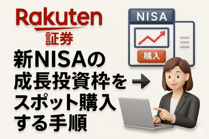 【楽天証券】成長投資枠のスポット購入方法について【新NISA】