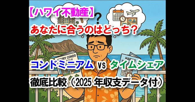 【ハワイ不動産】コンドミニアム vs タイムシェア　あなたに合うのはどっち？徹底比較