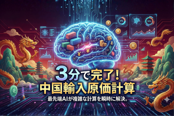 【ラクマート】超簡単！3分でできる中国輸入原価計算ツール配布・AIを使って面倒な作業を半自動化！