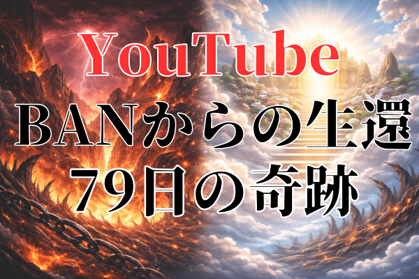YouTube一発BANからの生還。退職して崖っぷちの私が、79日間の地獄を意地で突破した全記録