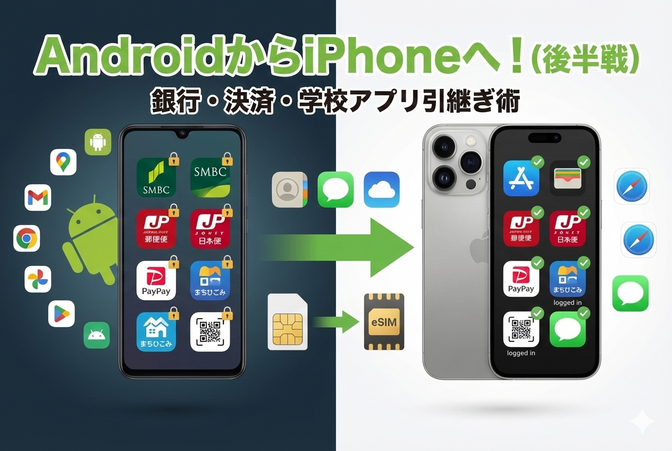 Android→iPhone16eへ！失敗から学んだスムーズな乗り換え手順(後半戦：アプリの移行)