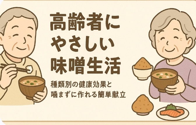 高齢者にやさしい味噌生活 種類別の健康効果と噛まずに作れる簡単献立