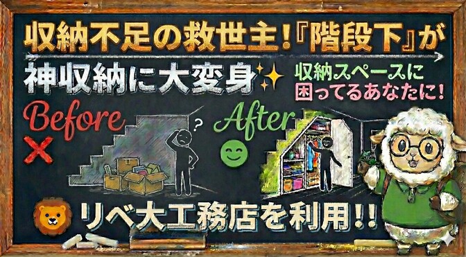 収納が少ない家は「階段下」が穴場！リフォームで“使える収納”を作った話（費用・流れ公開）🏠✨