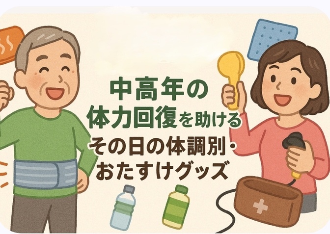 中高年の体力回復を助ける その日の体調別・おたすけグッズ