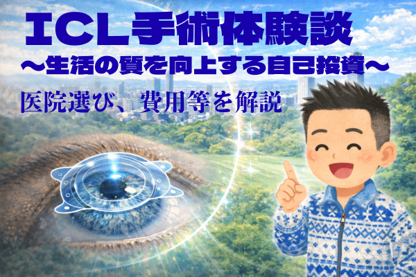 ICL手術体験記👀　メガネ・コンタクトから解放された自己投資💪　費用等も解説
