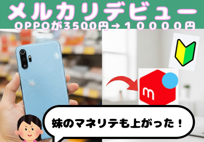 【メルカリデビュー】スマホ買取3500円→1万円！OPPO Reno5Aで学ぶ売る場所選び