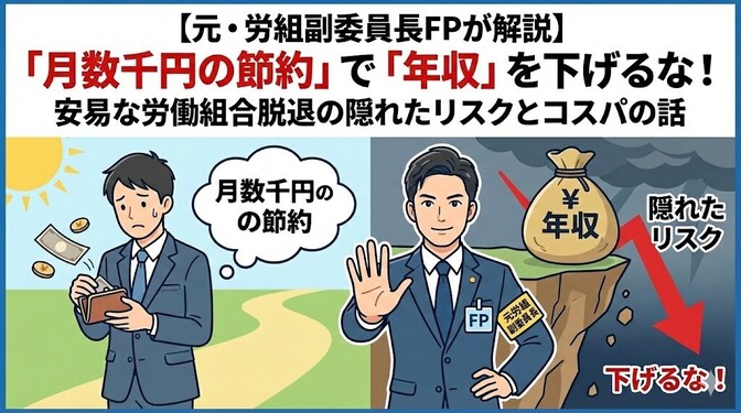 【元・労組副委員長FPが解説】「月数千円の節約」で「年収」を下げるな！労働組合脱退の隠れたリスクの話