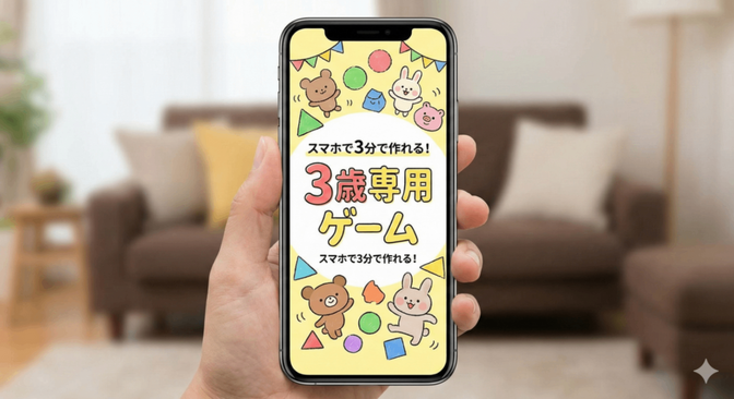 「パパ、スマホ貸して！」3歳の娘専用ゲームを、スマホだけで3分で作った話