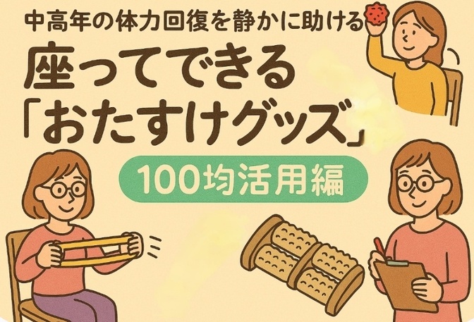 中高年の体力回復を静かに助ける 座ってできる「おたすけグッズ」 《100均活用編》