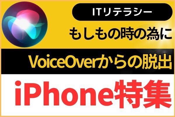 【iPhoneノウハウ】もしもの時の為に（VoiceOverから抜ける方法）