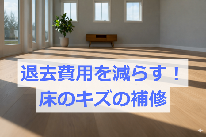 【貯める力】賃貸の退去費用を減らす！5分でできる床のキズの補修方法
