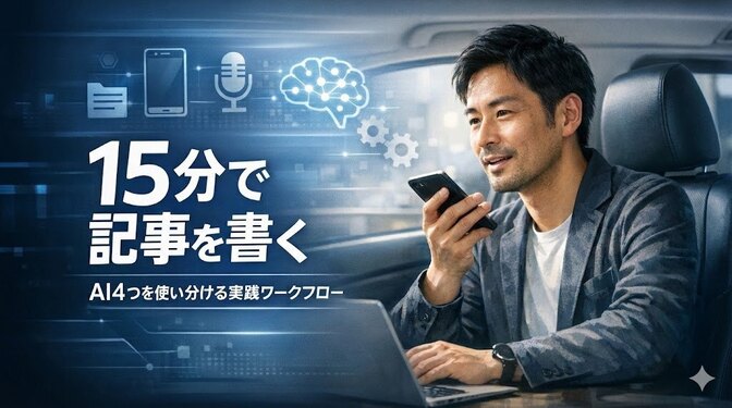 15分で記事を書く｜AI4つを使い分ける私のワークフロー