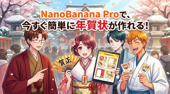 すぐ出来る！Nano Banana Proで年賀状！ネットプリントで交流のきっかけに！