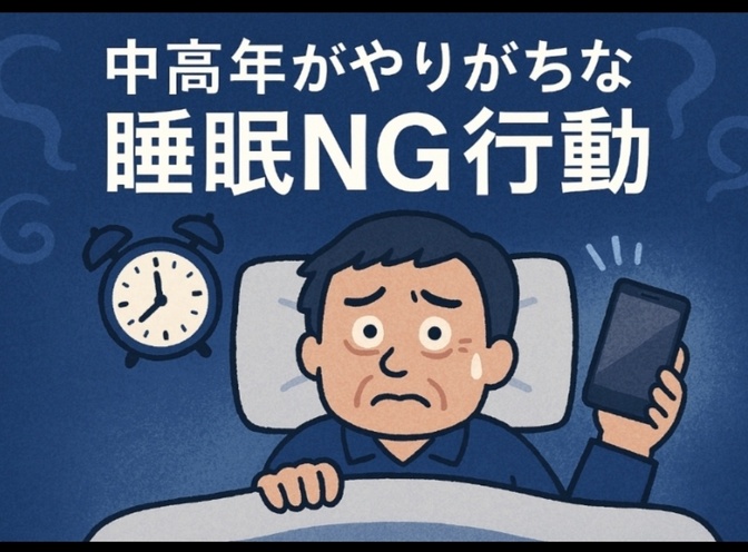 中高年がやりがちな睡眠NG行動