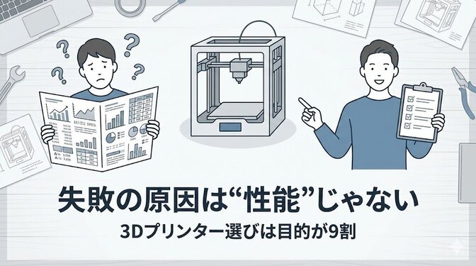 3Dプリンター選びで失敗する人は「性能」じゃなく「目的」を間違えている