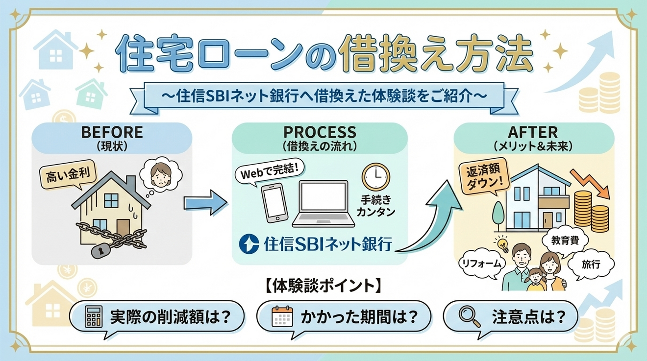 住宅ローンの借換え方法〜住信SBIネット銀行へ借換えた体験談をご紹介〜｜リベシティノウハウ図書館