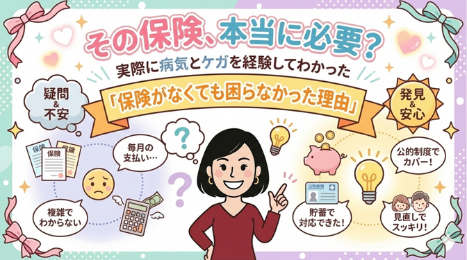 その保険、本当に必要？  実際に病気とケガを経験してわかった「保険がなくても困らなかった理由」