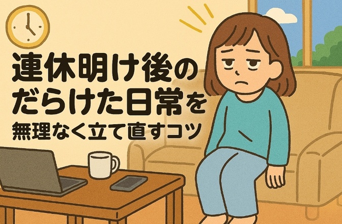 連休明け後のだらけた日常を、無理なく立て直すコツ