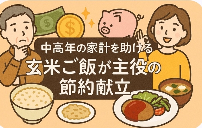 中高年の家計を助ける。玄米ご飯が主役の節約献立