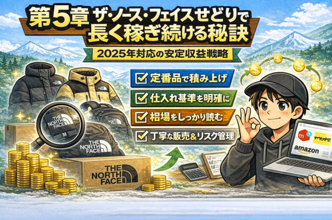  ⑤【ザ・ノース・フェイスせどり】第５章：「長く稼ぎ続ける」ための「考え方」と「実践戦略」【最新版】
