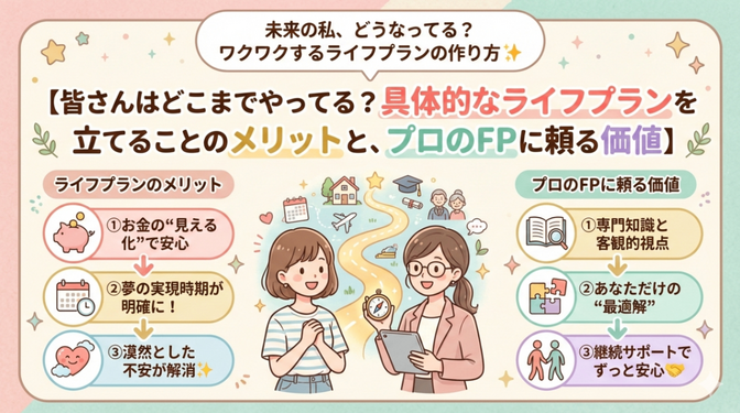 皆さんはどこまでやってる？具体的なライフプランを立てることのメリットと、プロのFPに頼る価値
