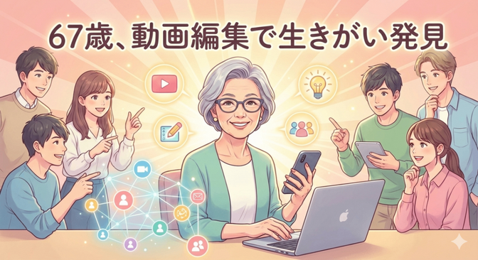 67歳で動画編集に挑戦。人生がワクワクし始めた3つの秘訣